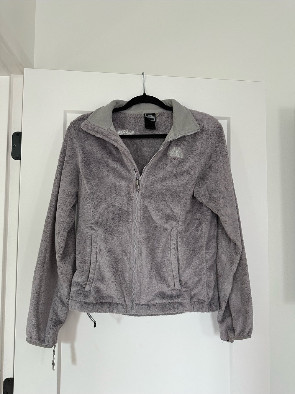 The North Face Women's Light Gray Teddy Fleece Jacket